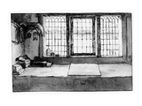 Artist's Worktable at the Window Overlooking the River  C1650 (Pen  Ink and Wash on Paper)