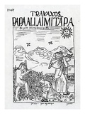 The Month of June  Harvesting the Potatoes (Woodcut)