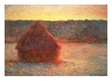 Haystacks at Sunset  Frosty Weather  1891