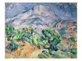 Montagne Sainte-Victoire from the South-West with Trees and a House (Oil on Canvas)