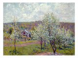Spring in the Environs of Paris  Apple Blossom  1879 (Oil on Canvas)