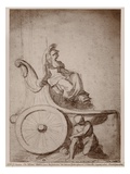 Triumphant France  C1674 (Pierre Noire and Grey Wash on Paper)
