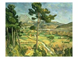 Landscape with Viaduct: Montagne Sainte-Victoire  C1885-87 (Oil on Canvas)