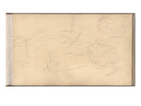 Study of Fishing Boats at Etretat (Pencil on Paper)