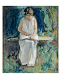 Girl Reading (Oil on Canvas)