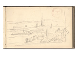 General View of Rouen (Pencil on Paper)