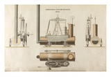 Portable Steam Engine  Designed by Maudsley  Sons and Field  1828 (Pen and Ink and W/C on Paper)