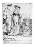 Death Appearing to a Wedded Couple from an Open Grave  1639 (Etching)