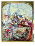 Fairies and a Bird's Nest (W/C with Bodycolour and Gum Arabic on Paper)
