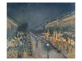 The Boulevard Montmartre at Night  1897 (Oil on Canvas)