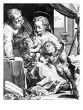 The Holy Family  Engraved by Cornelis Cort  1577 (Engraving)