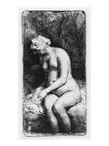 Woman Bathing  1658 (Etching)