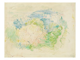 Mountain with a Chateau  1888 (W/C on Paper)