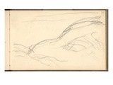 Cliff Below Dieppe (Pencil on Paper)