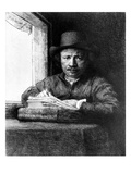 Self Portrait While Drawing  1648 (Etching)