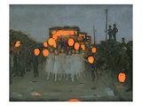 The Lantern Parade C1918 (Oil on Canvas)