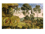 Goatherds and Shepherds Making Music and Dancing  Detail from 'The Journey of Moses'  C1481-3
