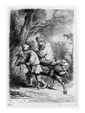 The Flight into Egypt  1633 (Etching)