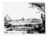 View of a Canal  1650 (Etching)