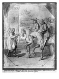 Louis Xiv Receiving the Submission of a Town (Pen and Ink and Indian Ink Wash Paper)