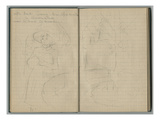 Julie Manet at the Villa Ratti  Cimiez  from a Sketchbook  1888-89 (Pencil on Paper)