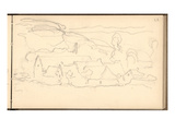 Haystacks at Giverny (Pencil on Paper)