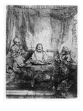 Supper at Emmaus  1654 (Etching)