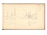 River Seine at Rouen (Pencil on Paper)