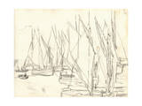 In the Port at Honfleur (Pencil on Paper)