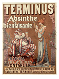 'Terminus Absinthe  Bienfaisante'  1896 (Colour Litho)