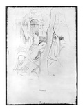 The Aloes at Villa Ratti  1889 (Graphite on Paper) (B/W Photo)