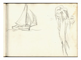 Sketch of Boats (Pencil on Paper)