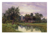 Evening  Hemingford Grey Church  Huntingdonshire (W/C on Paper)