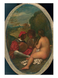 Le Concert Champetre  after Titian (Oil on Canvas Laid Down on Board) (See also 288056)