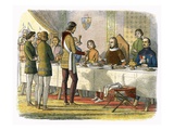 Prince Edward Serves King John of Artois at Table after Having Defeated Him at Poitiers