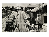 Depot and Tracks  Waymart  Pennsylvania  1895 (B/W Photo)
