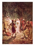 Judas Betraying Jesus with a Kiss  in the Garden of Gethsemane