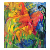 Animals in a Landscape  1914 (Oil on Canvas)