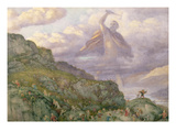 The God Thor Chasing the Dwarfs  1878 (W/C)
