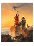 Indian Telegraph  1860 (Oil on Canvas)