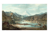 Mountain Landscape with Indians  1870-75 (Oil on Canvas)