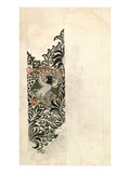 Unfinished 'Bird and Vine' Wood Block Design for Wallpaper  1878 (Pencil and W/C on Paper)