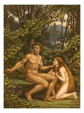 Adam and Eve  with Eve Showing Her Obedience