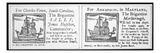 Coastwise Trade and Commerce Between the Colonies - Two Sailing Notices