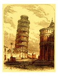 The Leaning Tower  and Apsis of the Cathedral  Pisa  Illustration from 'The World as it Is'