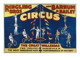 Poster Advertising the Great Wallendas at the 'Ringling Bros and Barnum and Bailey Circus'