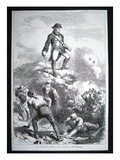 The Defence of Breed's Hill  Prescott in the Redoubt (Litho)