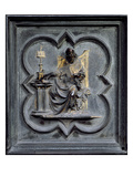 St Ambrose  Panel E of the North Doors of the Baptistery of San Giovanni  1403-24 (Bronze)
