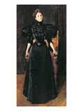 Portrait of a Lady in Black  C1895 (Oil on Canvas)