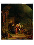The Visitation  1640 (Oil on Panel)